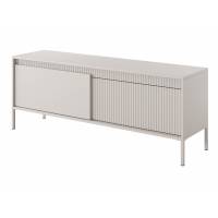 Stolik RTV 150 cm ryflowane fronty SONEO beżowy